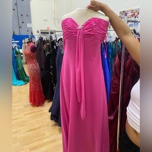 PROM DRESS SIZE SMALL long PINK DRESS SPARKLY y2k VINTAGE